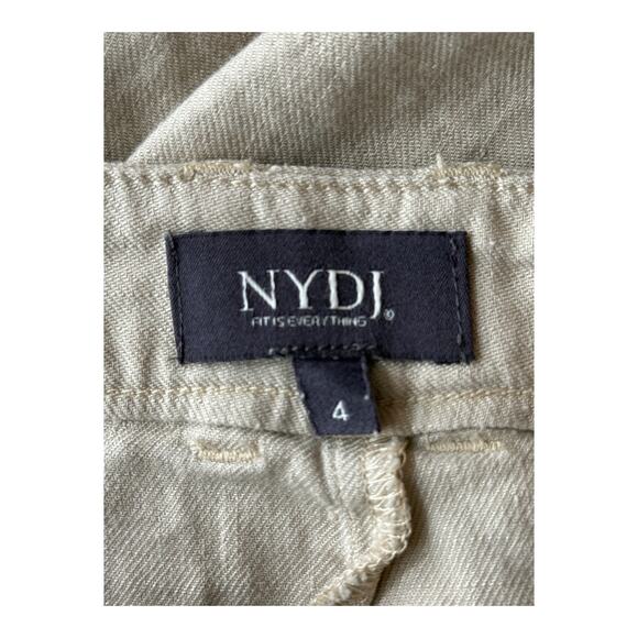 NYDJ Shorts relaxed linen casual tan size 4 - Picture 3 of 6